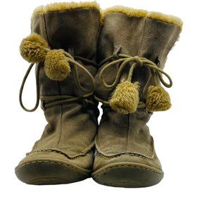 Steve Madden Women Size 8 P-POP Suede Front Tie Moccasin Boots